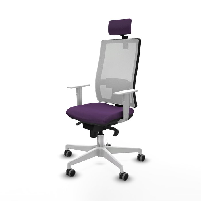 PIQUERAS Y CRESPO Silla de oficina Horna con mecanismo Sincro, Morado y Blanco PIQUERAS Y CRESPO Silla de oficina Horna con mecanismo Sincro, Morado y Blanco