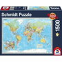 Schmidt Spiele Rompecabezas Planisferio de 1500 piezas
