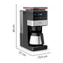 Krups KT8428 Cafetera de Filtro Grind Aroma XL Thermo, Molinillo Integrado para Granos de Café, Capacidad 1.25L, 15 Tazas, 1000W, Negro, Control Táctil