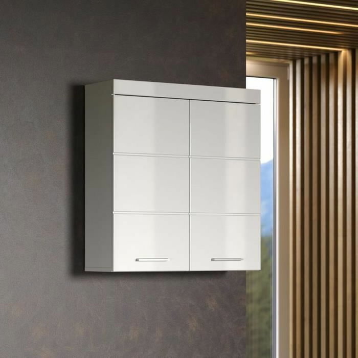 Trendteam Mueble de baño alto AMANDA - 2 puertas - Blanco
