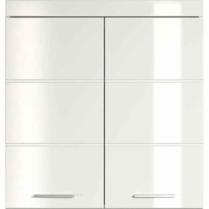 Trendteam Mueble de baño alto AMANDA - 2 puertas - Blanco