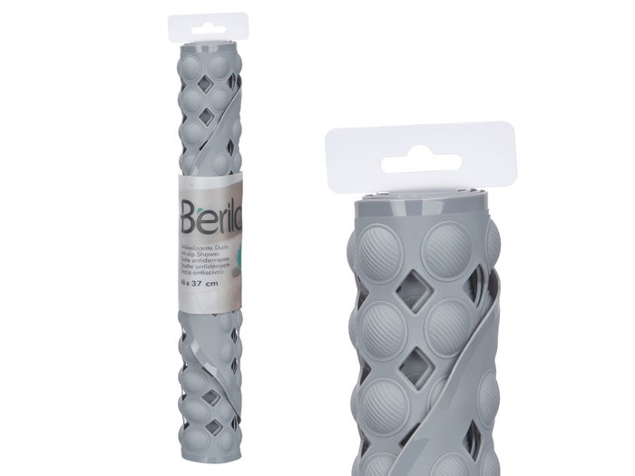 Berilo Antideslizante Ducha Gris 66 x 37 cm Plástico PVC (Set de 12) Berilo Antideslizante Ducha Gris 66 x 37 cm Plástico PVC (Set de 12)
