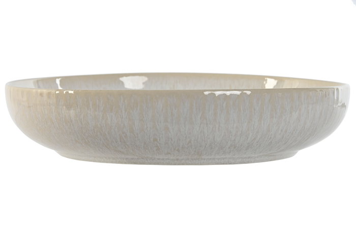 DKD Home Decor Plato de Gres Esmaltado Blanco 22,8x22,8x4,5 cm