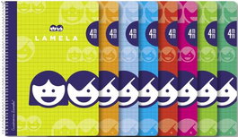 LAMELA Cuaderno espiral 4º de 40 hojas con rayado cuadrovía 5 mm
