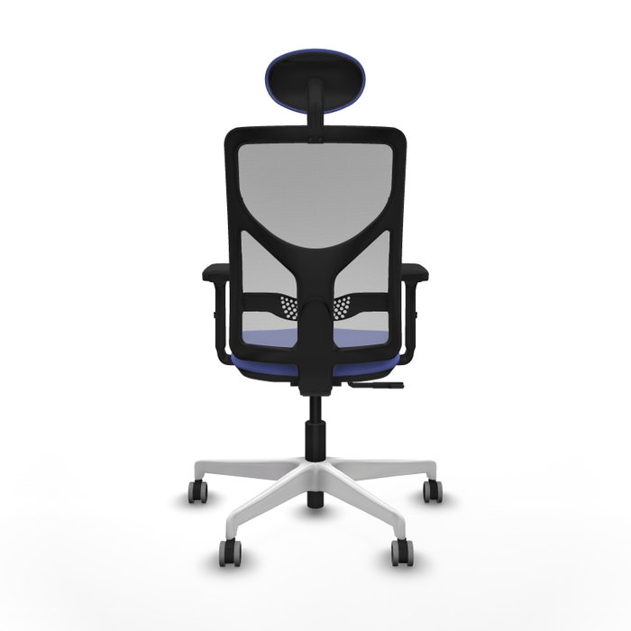 PIQUERAS Y CRESPO Silla de oficina Motilla con mecanismo Sincro, Azul claro y Gris