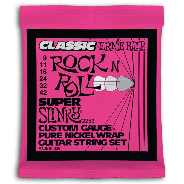 Ernieball Juego Cuerdas Guitarra Eléctrica Slinky P.Nickel Super 9-42