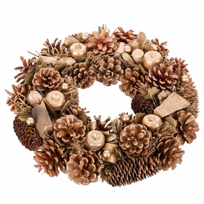 Corona de Navidad Foam Piñas 36 x 9 x 36 cm Corona de Navidad Foam Piñas 36 x 9 x 36 cm
