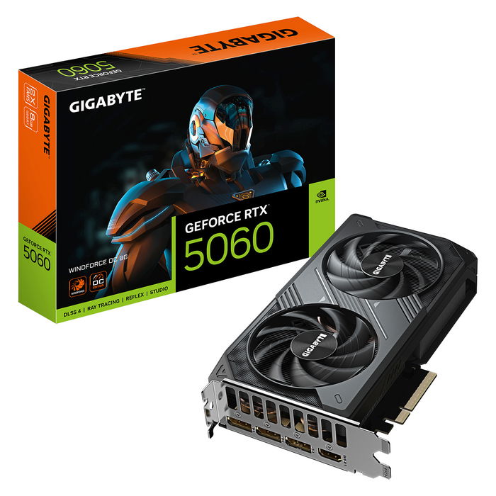 Gigabyte GeForce RTX 5060 WINDFORCE OC 8GB GDDR7 Tarjeta Gráfica Gigabyte GeForce RTX 5060 WINDFORCE OC 8GB GDDR7 Tarjeta Gráfica