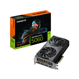 Gigabyte Tarjeta Gráfica GeForce RTX 5060 WINDFORCE OC 8G - 8GB GDDR7, 128bit, GV-N5060WF2OC-8GD