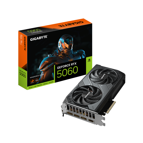 Gigabyte Tarjeta Gráfica GeForce RTX 5060 WINDFORCE OC 8G - 8GB GDDR7, 128bit, GV-N5060WF2OC-8GD Gigabyte Tarjeta Gráfica GeForce RTX 5060 WINDFORCE OC 8G - 8GB GDDR7, 128bit, GV-N5060WF2OC-8GD