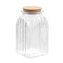La Mediterranea Tarro de Vidrio con Líneas y Tapa de Corcho, 1400 ml (12 Unidades) inevitablemente