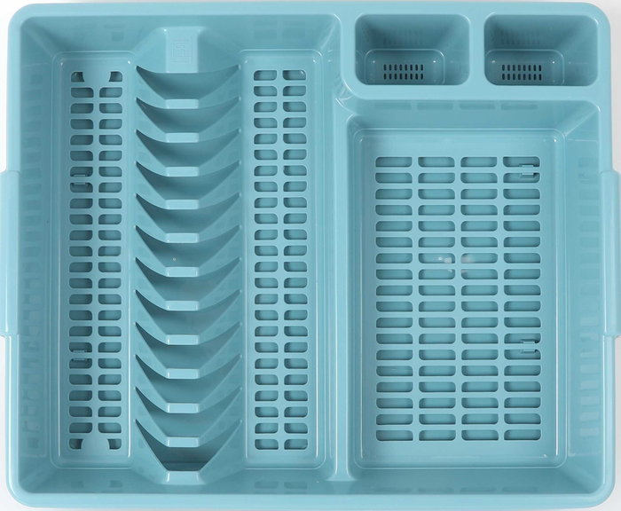 Inde Escurreplatos con Bandeja Azul Delfín (12 Unidades)