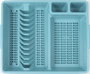 Inde Escurreplatos con Bandeja Azul Delfín (12 Unidades)