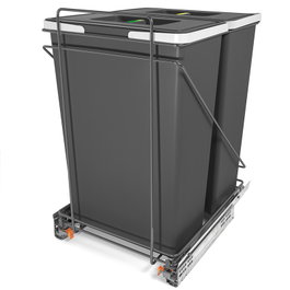 HERRAJES ALK Módulo de cubos de basura ECOFIL Antracita 2x35L