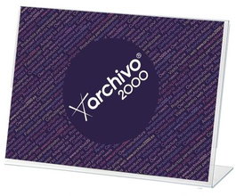 Expositor Sobremesa En Forma De L A8 Horizontal Cristal