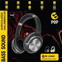 SAMI Auriculares Pop Negro con FM, Bluetooth, Auxiliar y Plegable, Bateria 300mAh