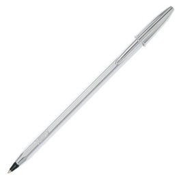BIC Cristal Celebrate Bolígrafo Cuerpo Plateado Negro Tinta Negra 1 mm