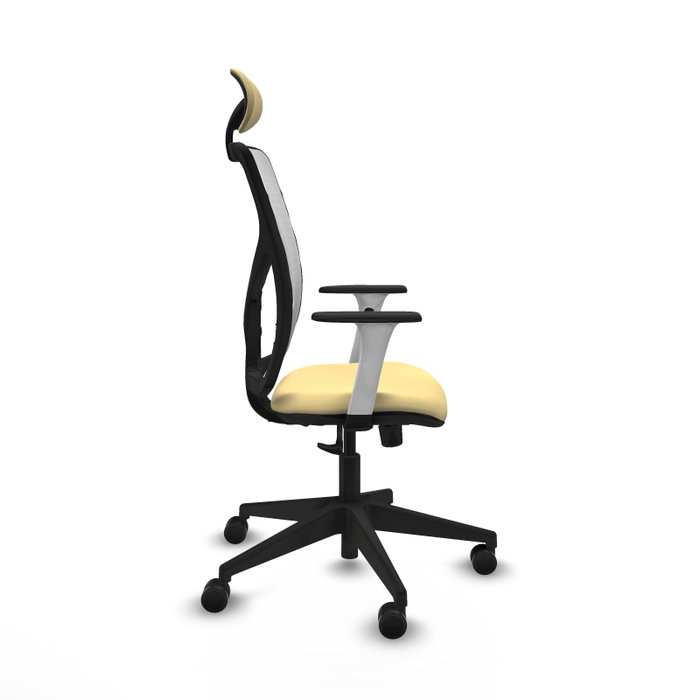 PIQUERAS Y CRESPO Silla de oficina Motilla con mecanismo Sincro, Crema y Blanco PIQUERAS Y CRESPO Silla de oficina Motilla con mecanismo Sincro, Crema y Blanco