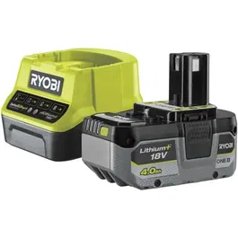 Ryobi RYO4892210195722 Batería de Litio 18V 4.0 Ah Compacta y Cargador Rápido 2.0 A