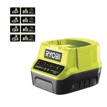 Ryobi Cargador + Batería de Litio ONE+ RC18120-140X 18V 4,0Ah