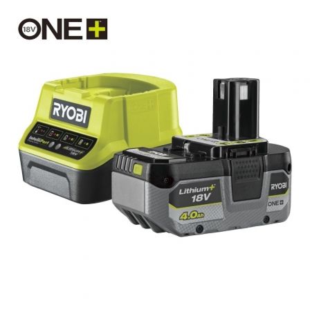 Ryobi Cargador + Batería de Litio ONE+ RC18120-140X 18V 4,0Ah