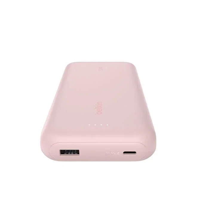 Belkin BoostCharge Power Bank 20000mAh Rosa, Carga Rápida Power Delivery 30W, USB-C, con cable, BPB024HQPK