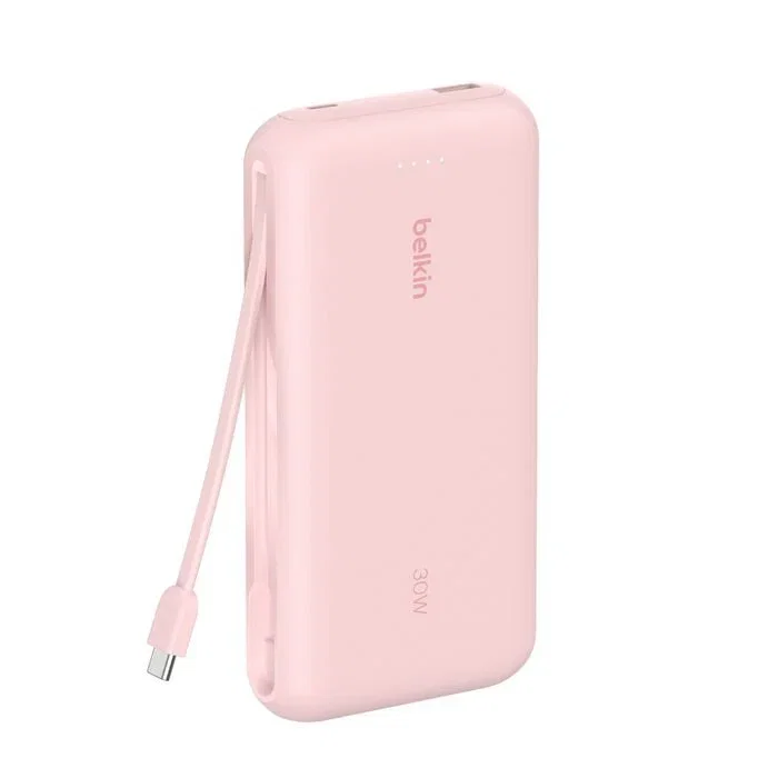 Belkin BoostCharge Power Bank 20000mAh Rosa, Carga Rápida Power Delivery 30W, USB-C, con cable, BPB024HQPK