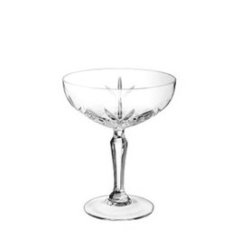 ADI Cristalería Copa Champagne Broadway, 25 cl (138 mm alto, 115 mm diámetro), borde grueso, vidrio (Set de 6)