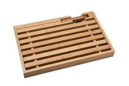 DKD Home Decor Tabla Cortar Bambú y Acero Inoxidable Natural Set 2 Piezas 24.5 x 3.8 x 38 cm