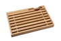 DKD Home Decor Tabla Cortar Bambú y Acero Inoxidable Natural Set 2 Piezas 24.5 x 3.8 x 38 cm