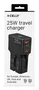 Celly MULTIPLUGSL25W - Cargador de pared AC 25W rápido, 1 USB-C + 1 USB-A, para smartphone, tableta y auriculares, color negro