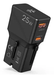 Celly MULTIPLUGSL25W Cargador de Pared 3 en 1 25W Carga Rápida para Auriculares, Smartphone y Tableta Negro