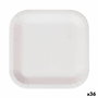 Set de Platos Algon Desechables Blanco Cartón 26 cm (36 Unidades)