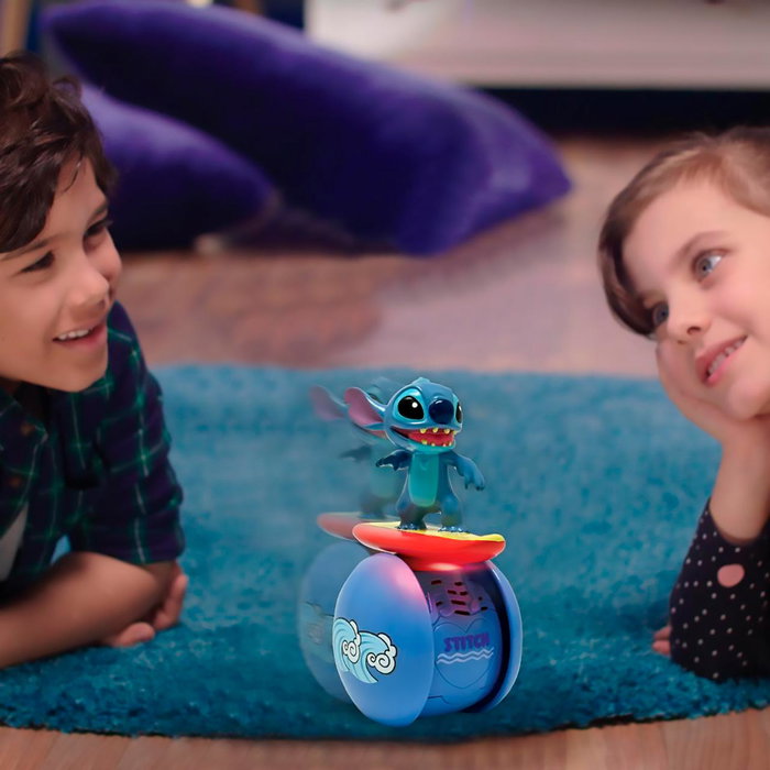 Lexibook Robot Interactivo Stitch Surfista Disney con Equilibrio Permanente, Efectos de Luz y Sonido