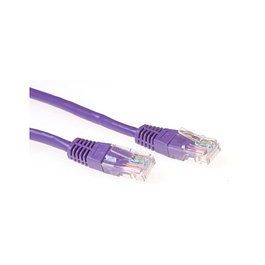 ACT Cable de parche CAT6 U/UTP de 10 metros, Púrpura con RJ45