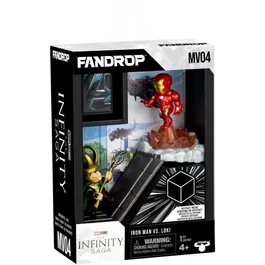 Fandrop Figura Iron Man vs Loki Vitrina con escena de culto + mini póster 18 cm FAN0630996920701