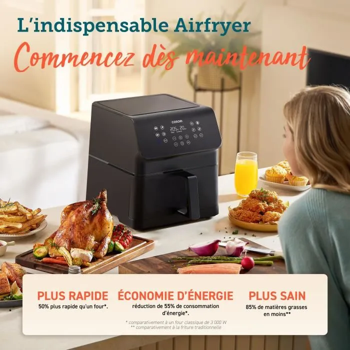 Cosori COS1713857138884 Freidora sin aceite Premium II Chef Edition 6,2 L 12 programas 1700 W Negro