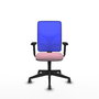PIQUERAS Y CRESPO Silla de oficina Motilla con mecanismo Sincro, Rosa y Azul