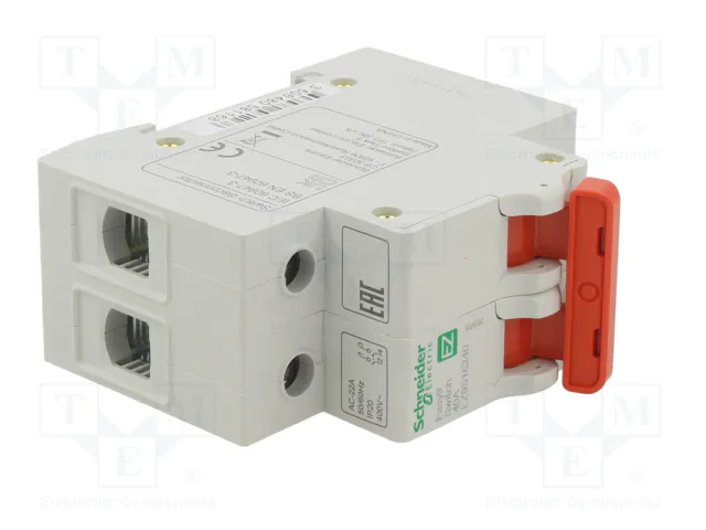 SCHNEIDER ELECTRIC Easy9 EZ Interruptor de aislamiento 2 polos 40A 400VAC SCHNEIDER ELECTRIC Easy9 EZ Interruptor de aislamiento 2 polos 40A 400VAC