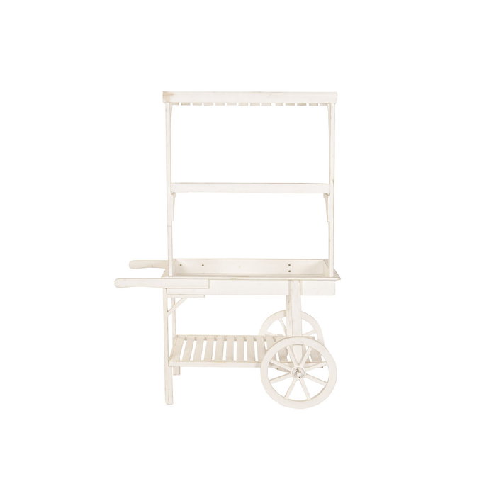 DKD Home Decor Expositor Abeto MDF Carro Blanco DKD Home Decor Expositor Abeto MDF Carro Blanco