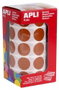 APLI Gomets Redondos Marrón Ø 20 mm, 1.770 uds.