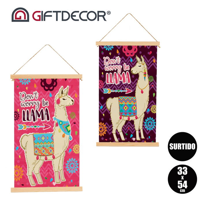 Giftdecor Lienzo Pergamino Llama Surtidos 33 x 54 cm (Set de 24)