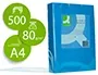 Q-connect Papel Color Din A4 80gr Azul Intenso Paquete de 500 Hojas Q-connect Papel Color Din A4 80gr Azul Intenso Paquete de 500 Hojas