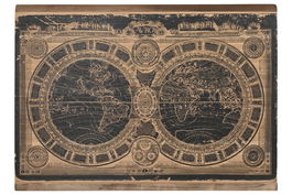 DKD Home Decor Mapamundi Decoracion Pared Natural Negro Madera 2 x 105 x 149 cm