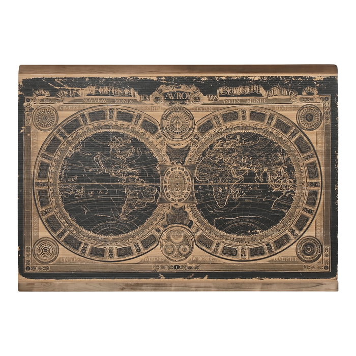 DKD Home Decor Mapamundi Decoracion Pared Natural Negro Madera 2 x 105 x 149 cm DKD Home Decor Mapamundi Decoracion Pared Natural Negro Madera 2 x 105 x 149 cm