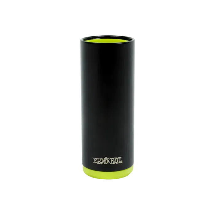 ERNIEBALL Slide Comfort Mediano Slide para Guitarra Eléctrica y Acústica con Funda Interior de Color Brillante Latón y Acabado Cromo Negro Pulido