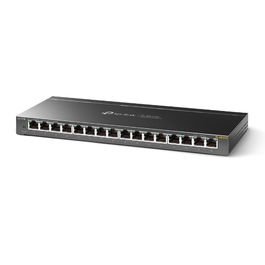 TP-Link TL-SG116E Switch Gigabit de 16 Puertos Easy Smart, Conmutador 10/100/1000 Mbps con VLAN, QoS y Gestión Web, 32Gbps, Sin Ventilador