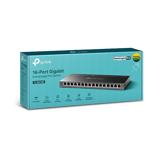 TP-Link TL-SG116E Switch 16 Puertos Gigabit Negro