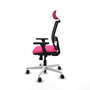 PIQUERAS Y CRESPO Silla de oficina Yunquera con mecanismo Sincro, Rosa y Negro