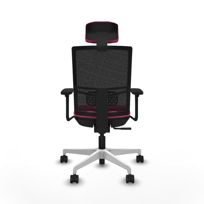 PIQUERAS Y CRESPO Silla de oficina Yunquera con mecanismo Sincro, Rosa y Negro